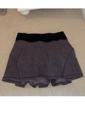 lululemon athletica Black Grey Skort 4 Tall Long